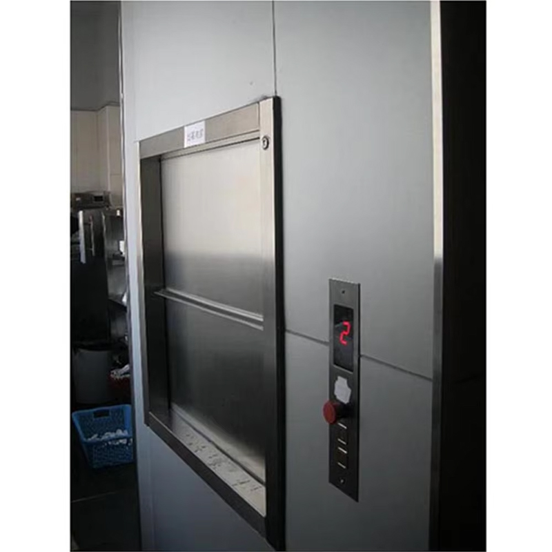 VT 113 Yüksek Kaliteli Paslanmaz Çelik Modern AC Sürücü Restoran Mutfak PVC Zeminli Dumbwaiter Asansör Otel Kullanımı için ISO Sertifikalı