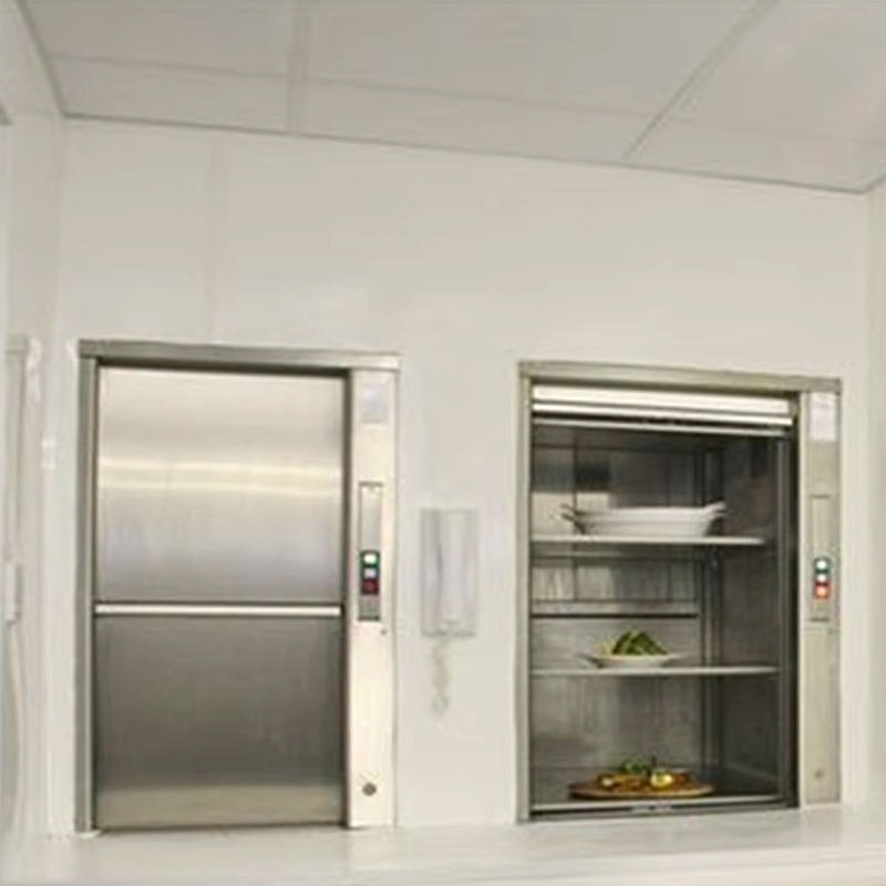 VT 113 Yüksek Kaliteli Paslanmaz Çelik Modern AC Sürücü Restoran Mutfak PVC Zeminli Dumbwaiter Asansör Otel Kullanımı için ISO Sertifikalı