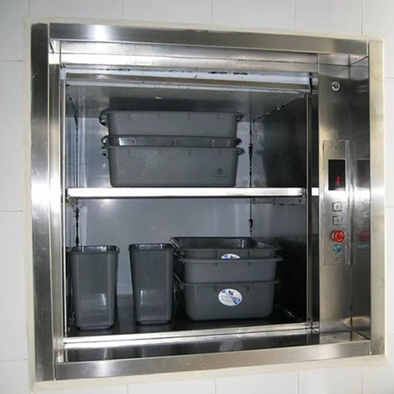 VTEF108 Restoran ve Otel Mutfak Hizmeti için PVC Zeminli Elektrikli Dişlisiz AC Dambwaiter Asansörü