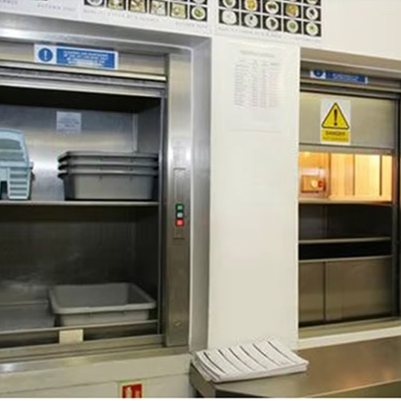 VTEF108 Restoran ve Otel Mutfak Hizmeti için PVC Zeminli Elektrikli Dişlisiz AC Dambwaiter Asansörü