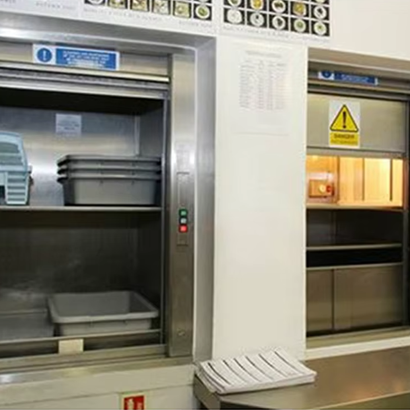 VTEF116 Ascensores Elevadores Restoran Yemek Dağıtımı Garson, Emniyetli Kapı Kilidi ile
