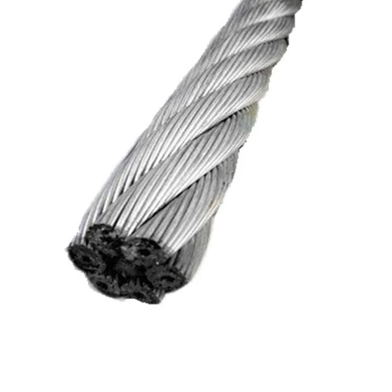 VTSP263 Çin Fabrikası 11mm Yüksek Çekme Dayanımı Isıya Dayanıklı Paslanmaz Galvanizli Asansör Çelik Halat