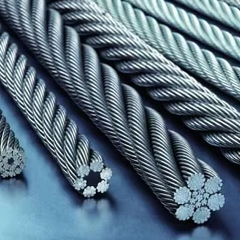 VTSP263 Çin Fabrikası 11mm Yüksek Çekme Dayanımı Isıya Dayanıklı Paslanmaz Galvanizli Asansör Çelik Halat
