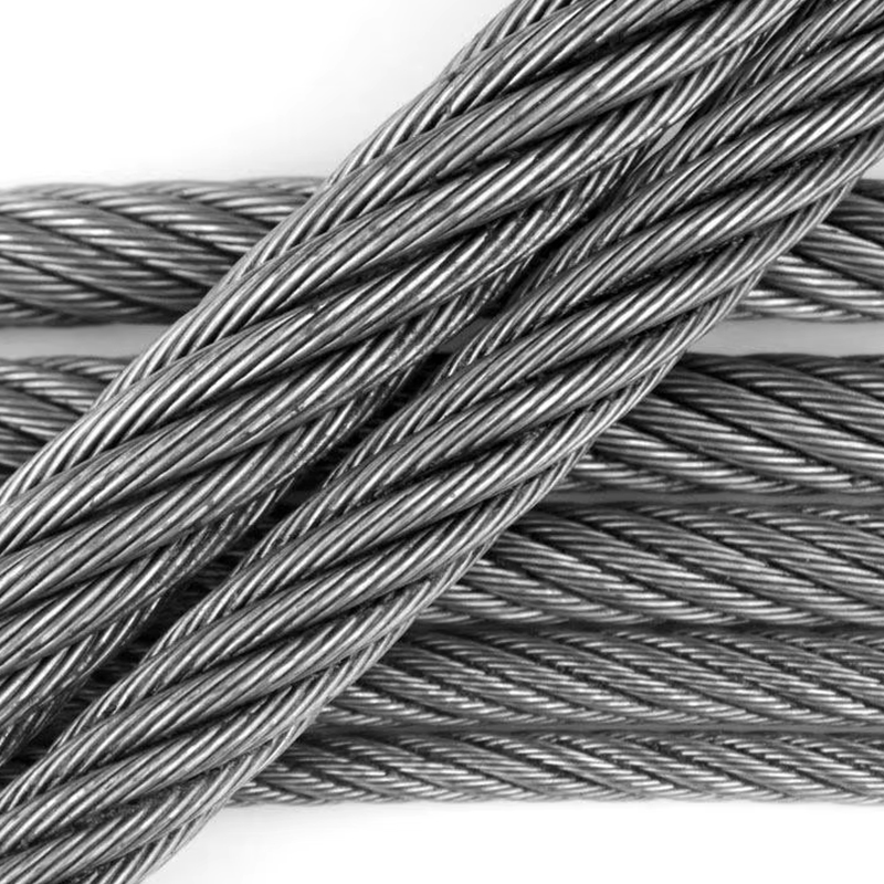 VTSP263 Çin Fabrikası 11mm Yüksek Çekme Dayanımı Isıya Dayanıklı Paslanmaz Galvanizli Asansör Çelik Halat
