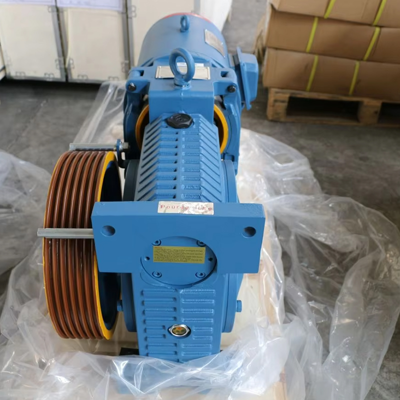 VTSP243 Dişli Asansör Çekiş Makinesi Paslanmaz Çelik Asansör 630KG_800KG_1000KG_YJ200A_8-13 Kişi