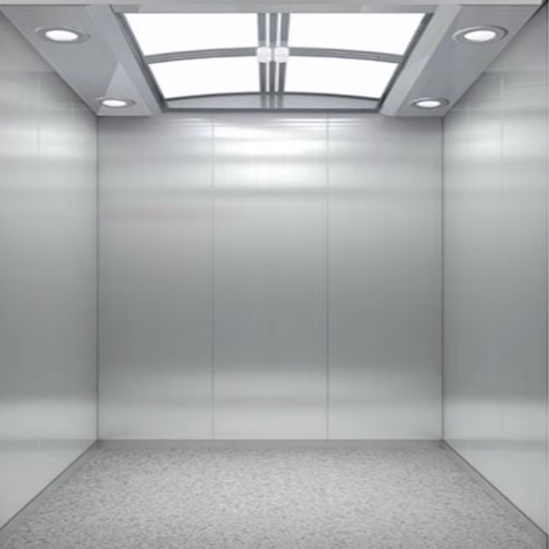 VTSP134 Enerji Verimli LED Tavanlı Paslanmaz Çelik Konstrüksiyonlu Yolcu Asansör Kabini ISO9001 Sertifikalı 1 Yıl Garanti