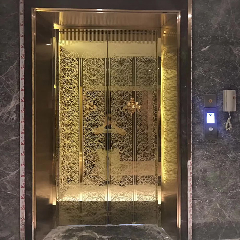 VTSP136 Asansör Parçaları ve Aksesuarları LED Aydınlatmalı ve Birinci Sınıf Dekorasyona Sahip Yolcu Asansör Kabini